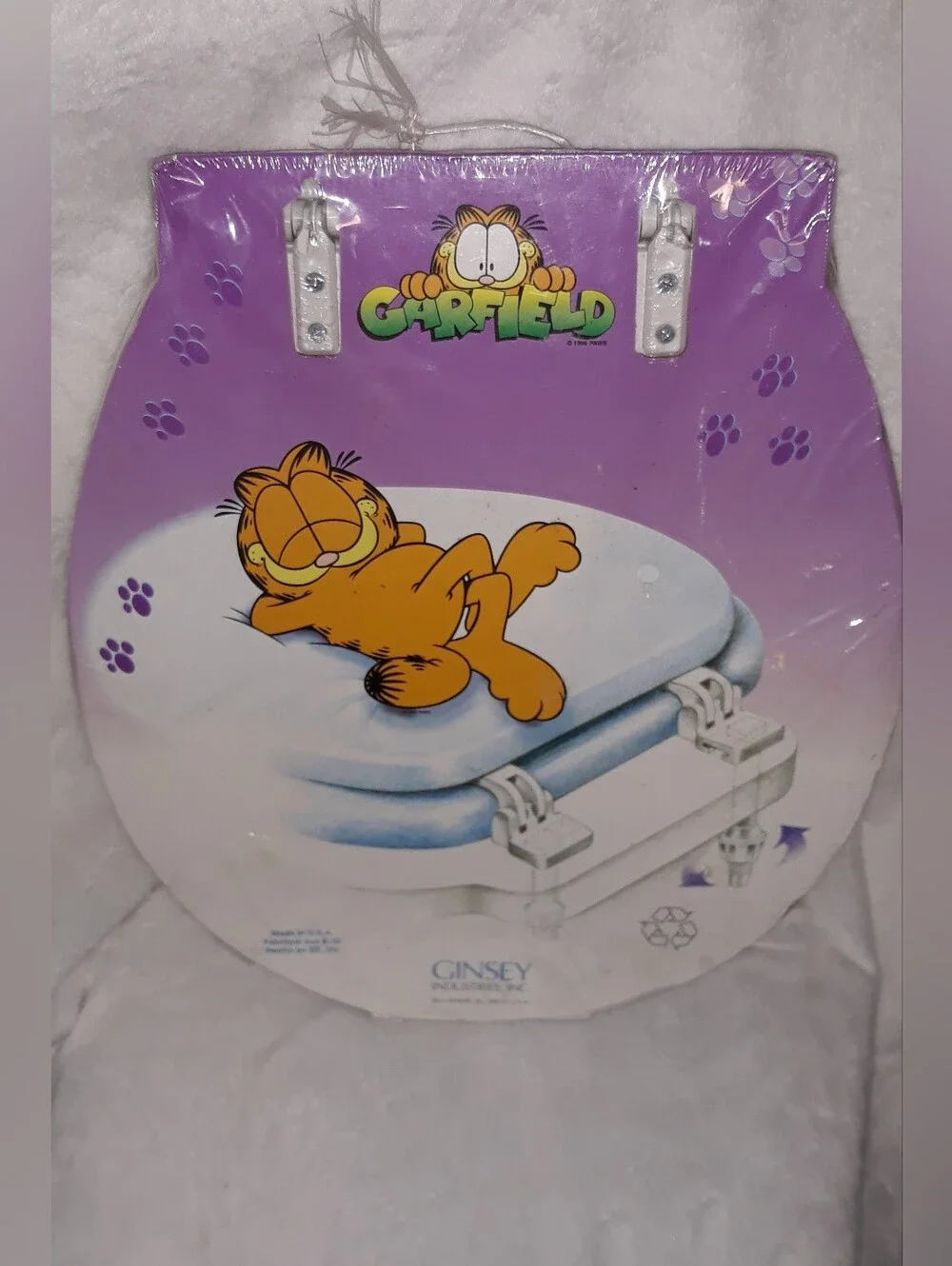 Vintage 1996 Garfield & Odie Soft Padded Toilet Seat - New NOS Factory Sealed